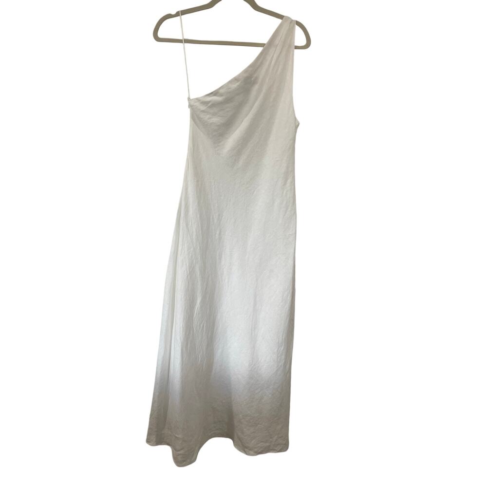 Zara White One Shoulder Maxi Dress - Picture 3 of 5